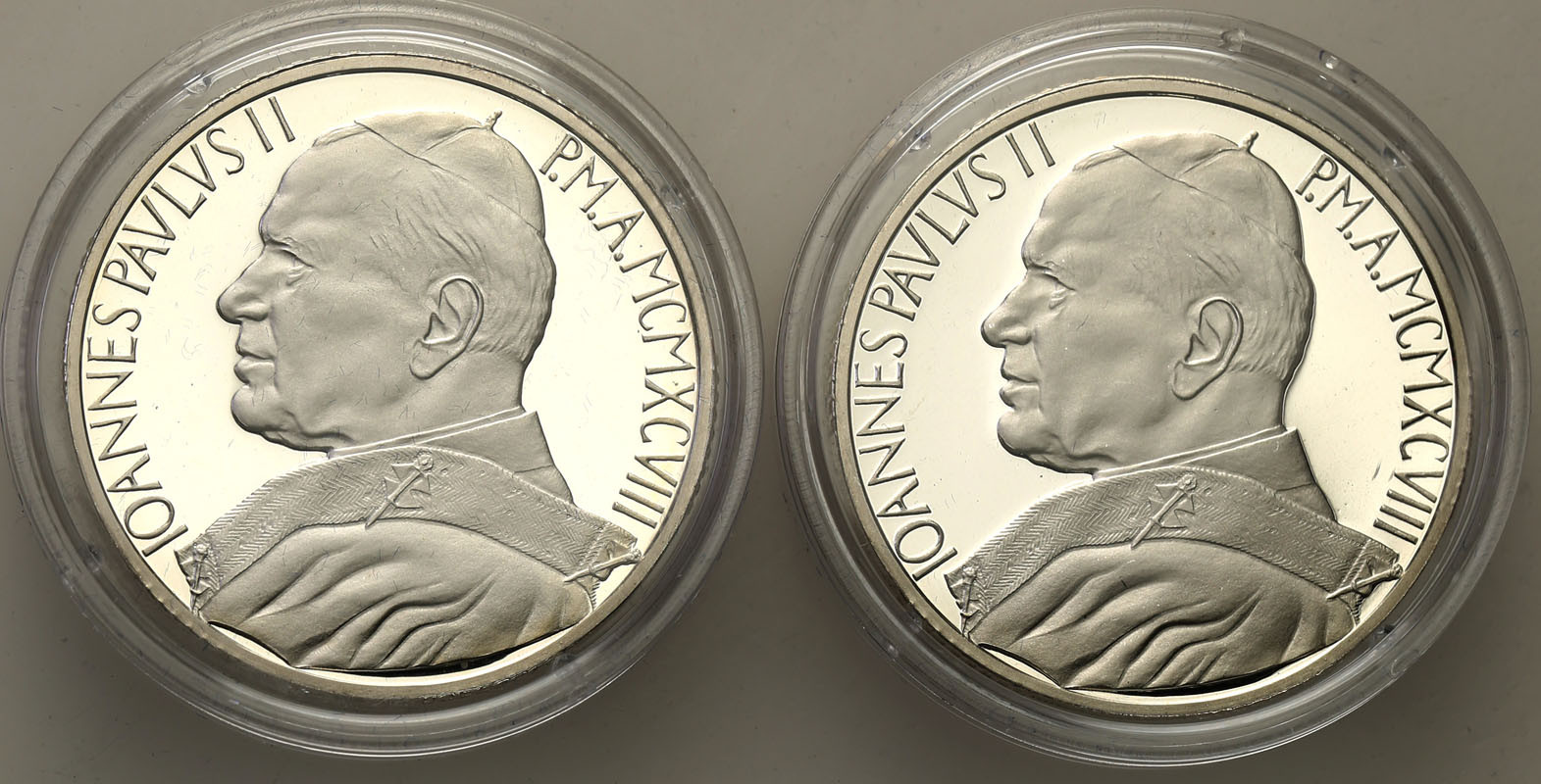 Watykan. 10.000 Lire 1998 - Jan Paweł II, zestaw 2 monet